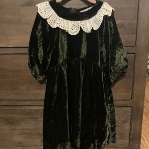 Zara lace velvet dress NWT